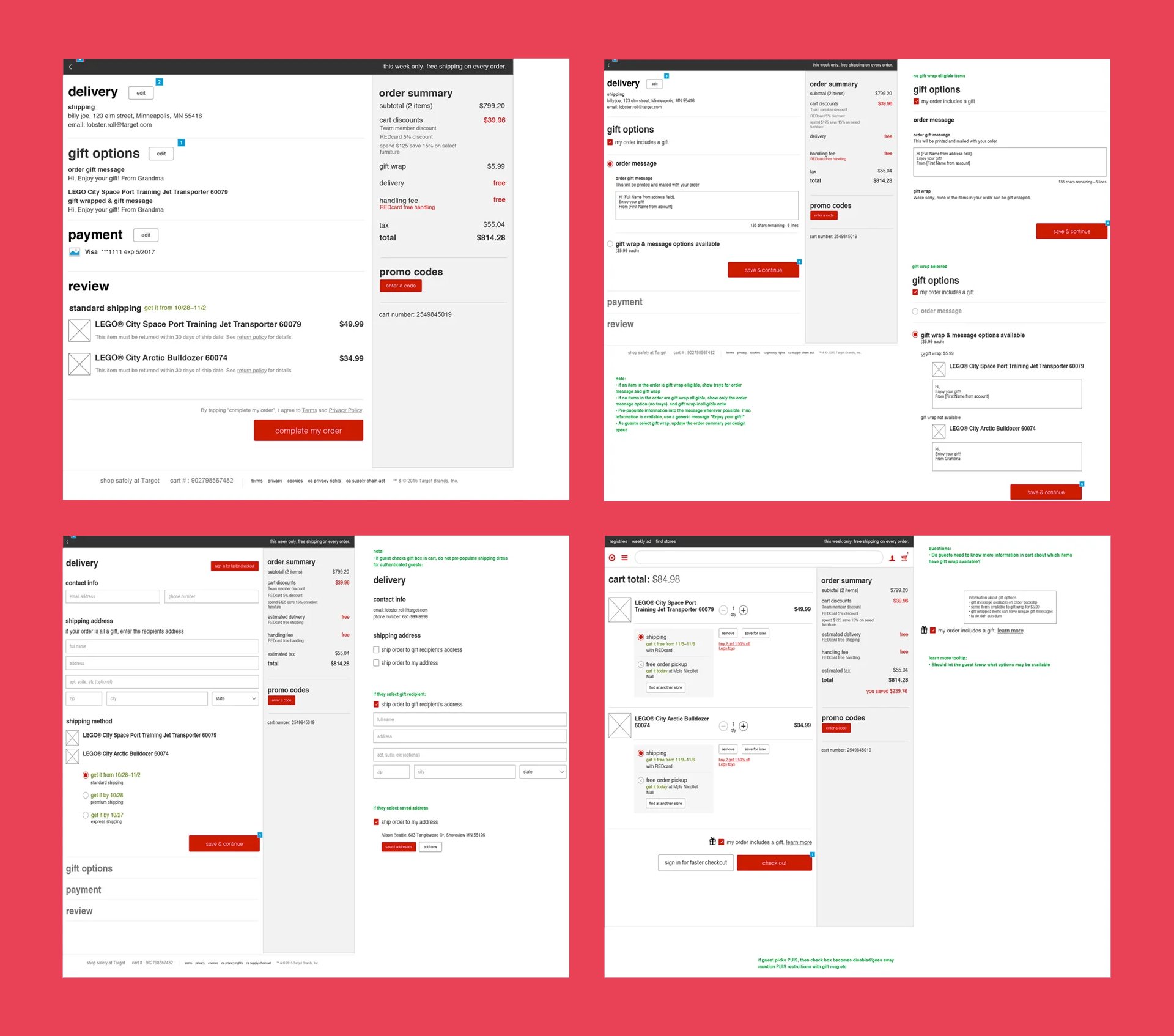 Target Cart and Checkout