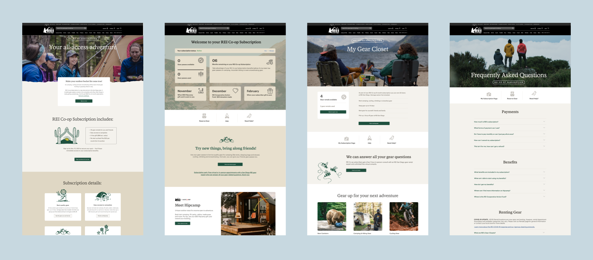 REI Membership Subscription UI Figma Example
