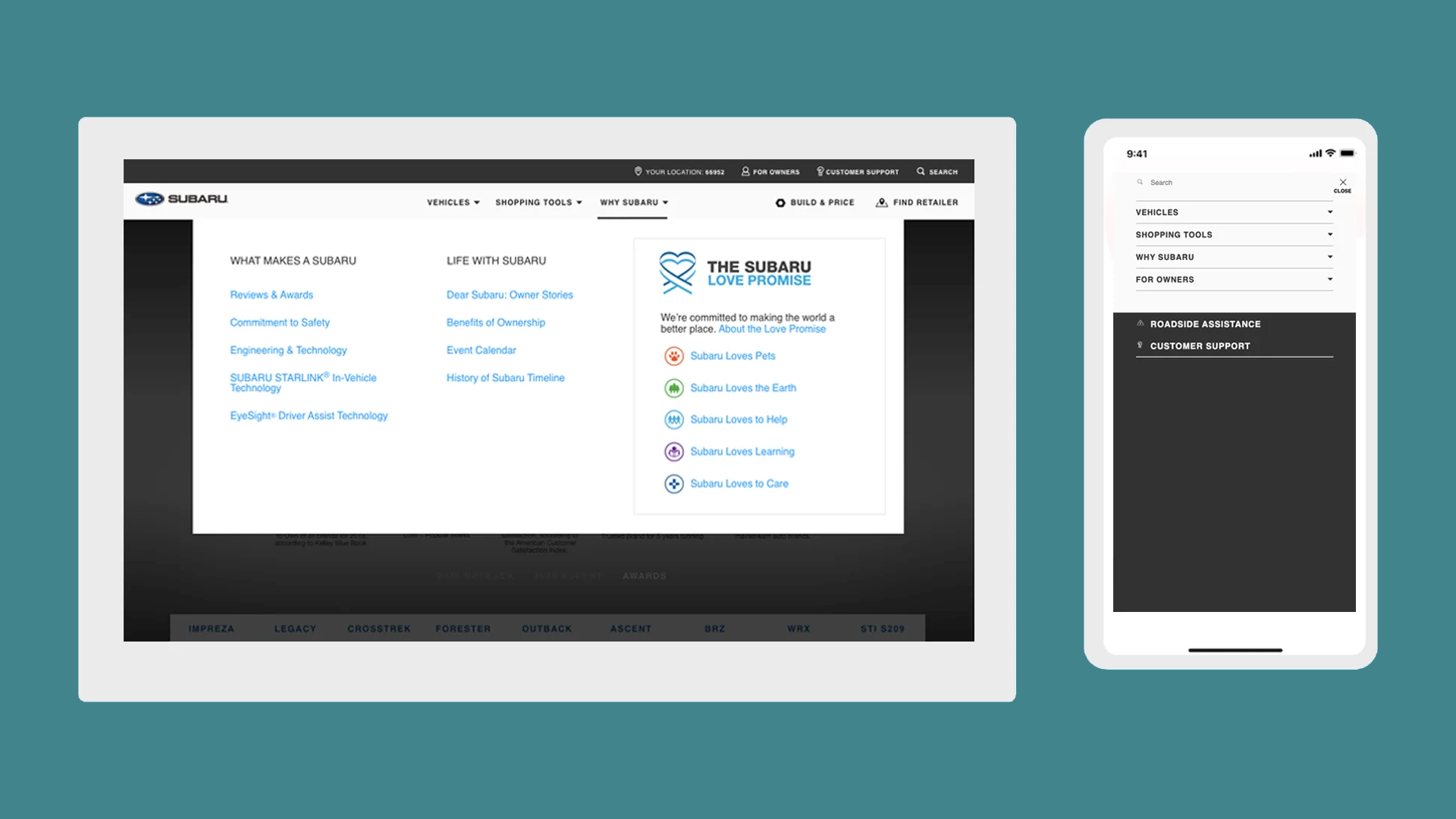 Subaru Global Site Redesign
