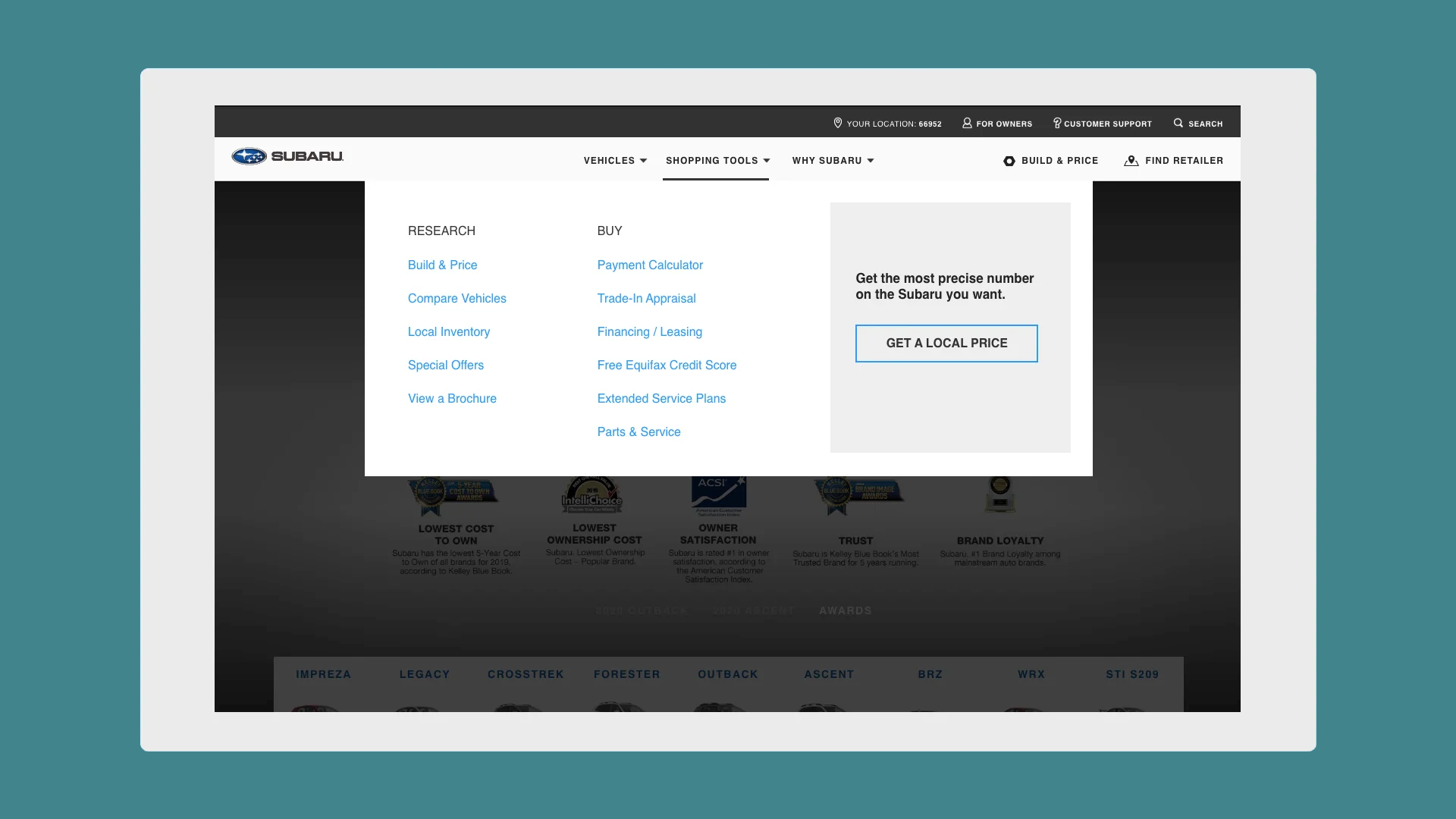 Subaru Global Site Redesign