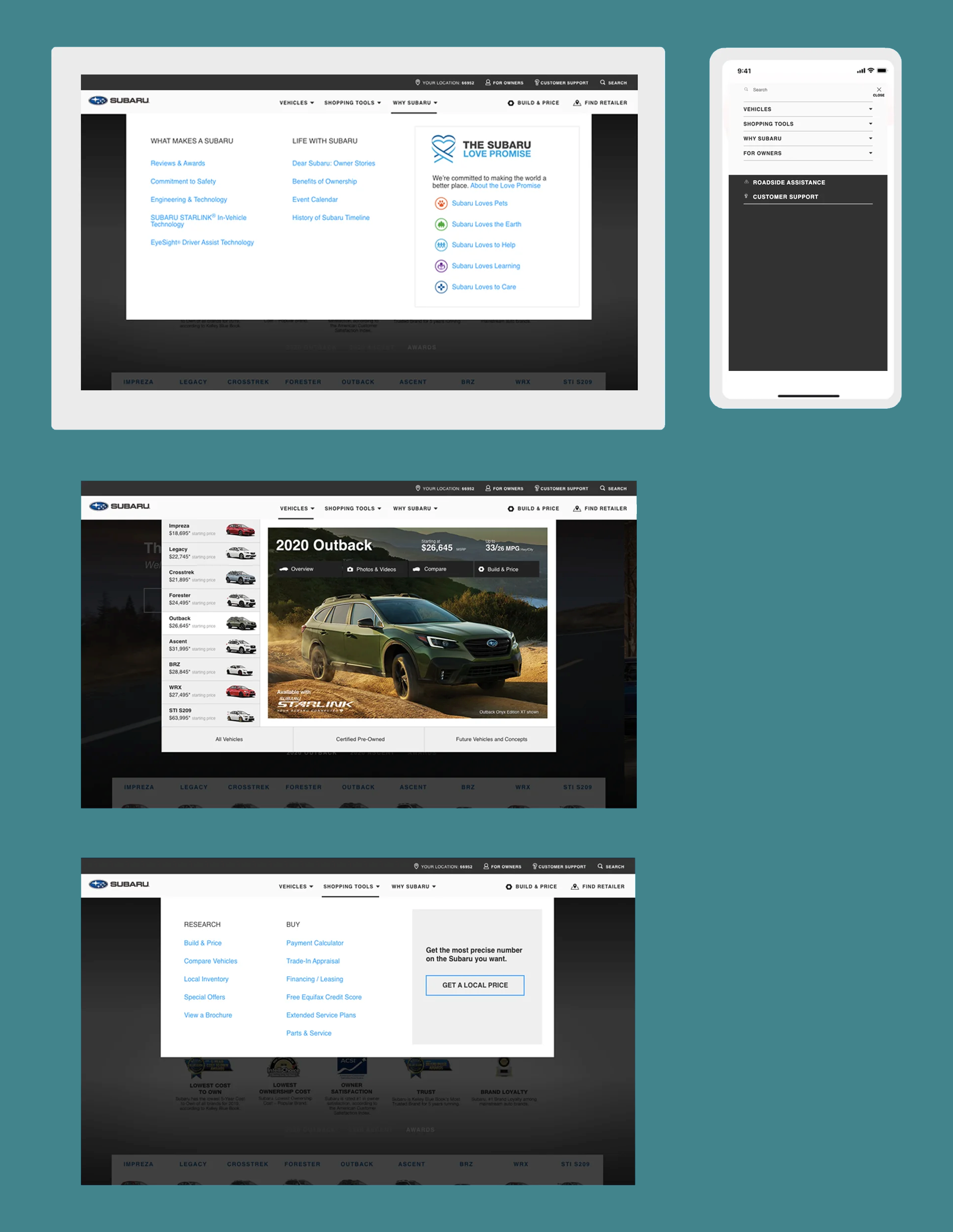 Subaru Global Site Redesign